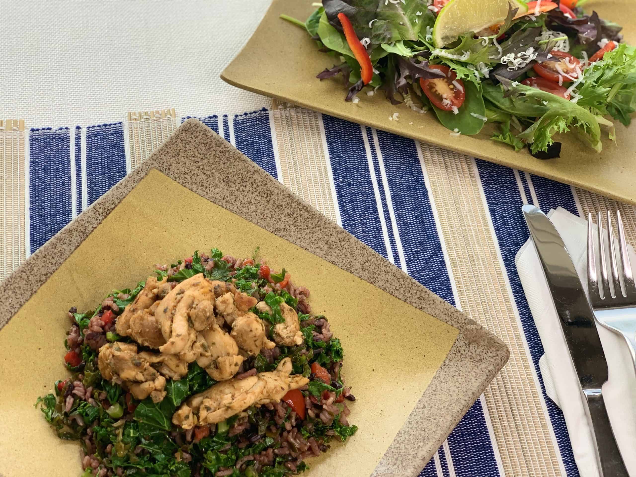 Cardamom Chicken with Rice and Veggies