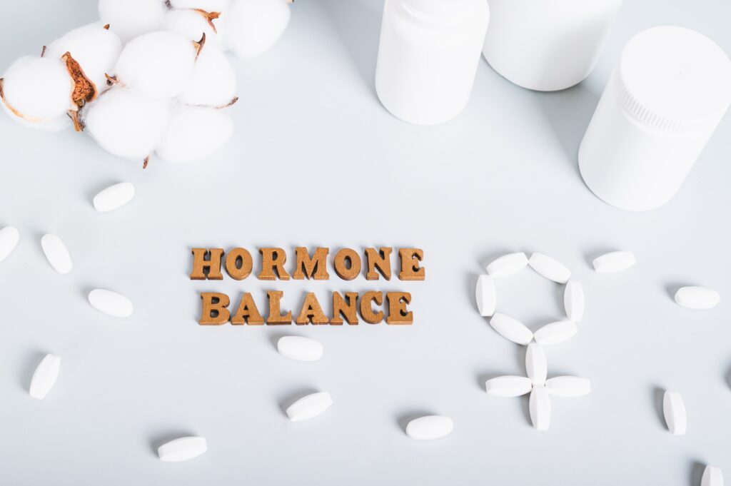 hormone balance spelled with pills